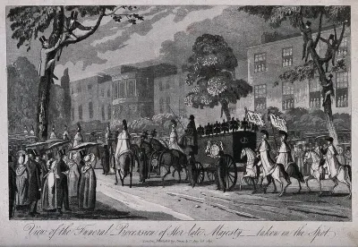 The funeral procession of Queen Caroline, consort of King George IV
