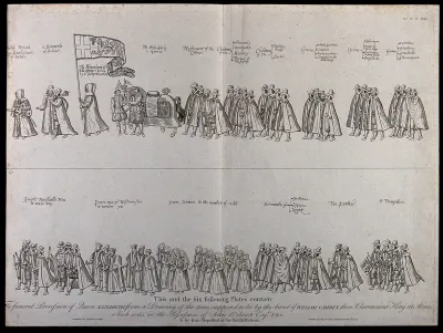 The funeral procession of Queen Elizabeth I
