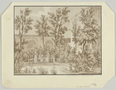 The Garden behind Schimmelmann's Mansion on Bredgade, Copenhagen
