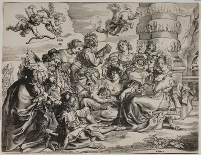 The Garden of Love, Left Half, with Seated Woman