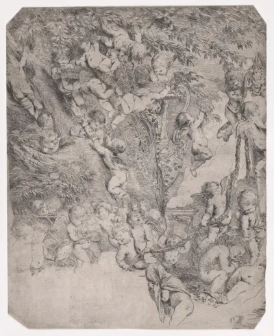 The garden of Venus, proof impression of upper left corner