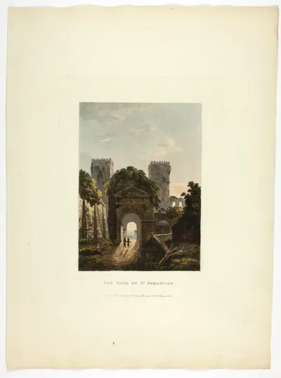 The Gate of St. Sebastian, plate seventeen from the Ruins of Rome