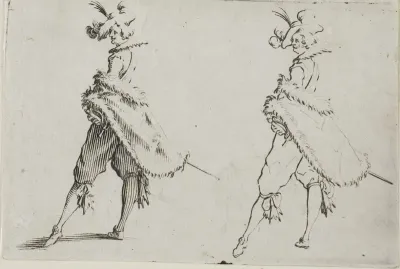 The Gentleman with a Coat, Posing with Hands on Hips, from The Caprices
