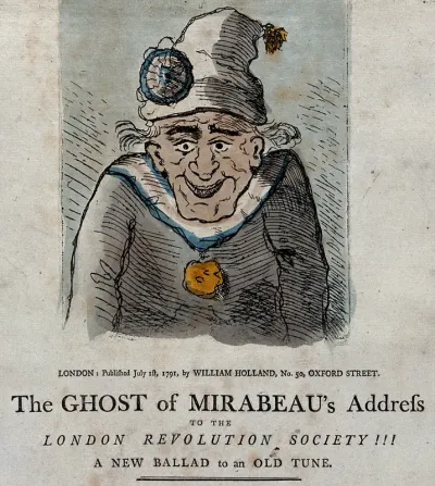 The ghost of the revolutionary politician Mirabeau giving an address