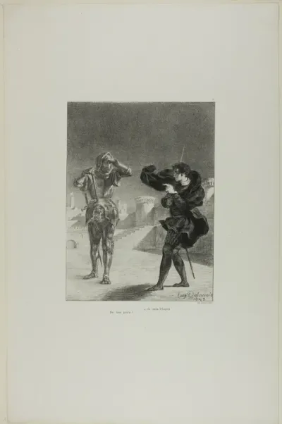 The Ghost on the Platform, plate 3 from Hamlet