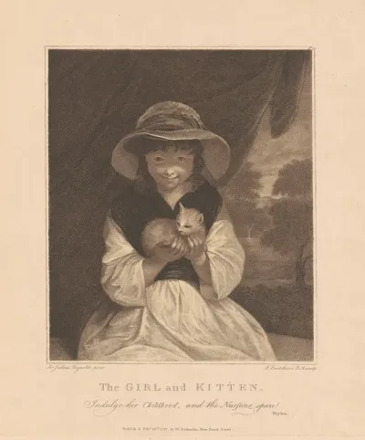 The Girl and Kitten