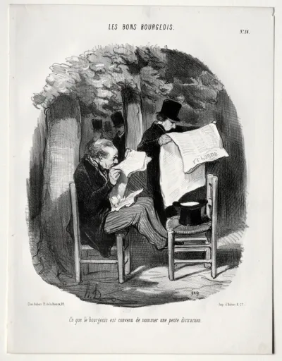 The Good Bourgeois, plate 14: What the bourgeois consider a distraction