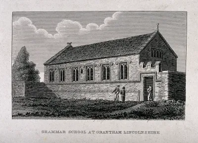 The grammar school in Grantham, Lincolnshire, attended by Isaac Newton