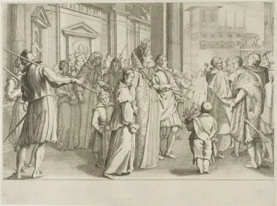 The Grand Duchess Christine of Lorraine Escorts to the Church Youths Whom She is Taking Under Her Protection