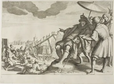 The Grand Duke Fortifies the Port of Livorno, from The Life of Ferdinando I de’ Medici