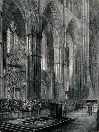 The grave of David Livingstone in Westminster Abbey