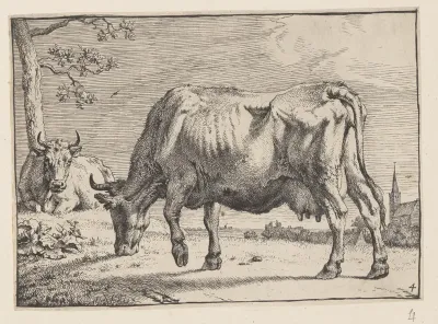 The Grazing Cow, from Various Oxen and Cows