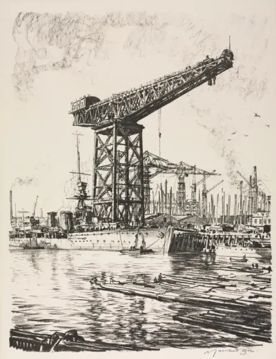 The Great War:  Britain's Efforts and Ideals; Building Ships:  A Fitting Out Basin