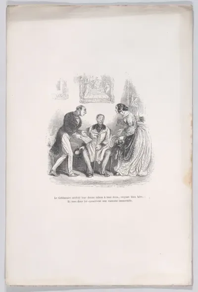The grieving widow gives them both the right to do well.... And they both retain an eternal grudge with each other, from "Little Miseries of Human Life"