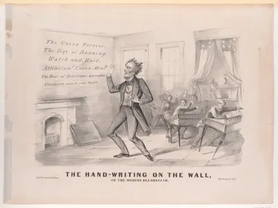 The Hand-Writing On the Wall, Or the Modern Belshazzar