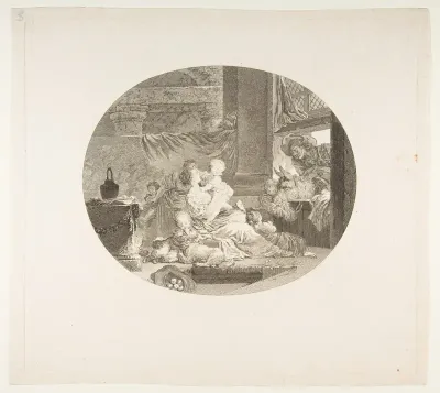 The Happy Family (L'Heureuse fécondité) — Jean Honoré Fragonard Kanvas Tablo