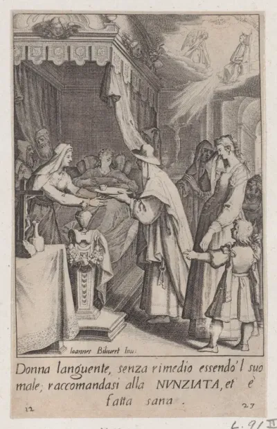 The Healing of the Sick, from "Scelta d'Alcuni Miracoli e Grazie della Santissima Nunziata di Firenze" (Selection of Some Miracles and Graces that Occurred in the Church of the Annunziata in Florence)