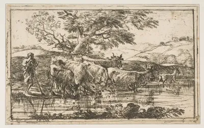 The Herd at the Watering Place