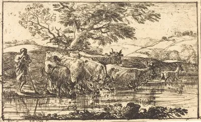 The Herd at the Watering Place (Le troupeau à l'abreuvoir)