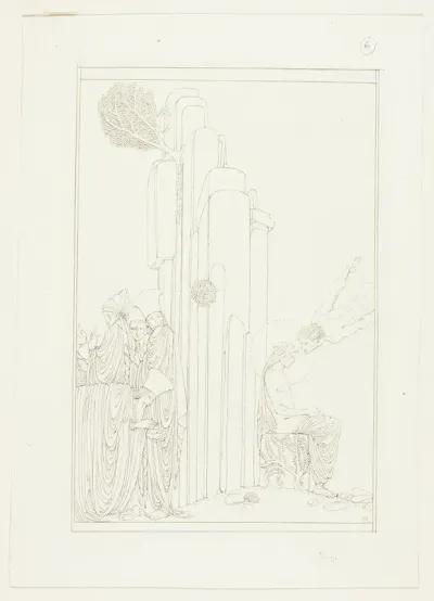 The Hermit; illustration for Oscar Wilde's 'The Teacher of Wisdom'