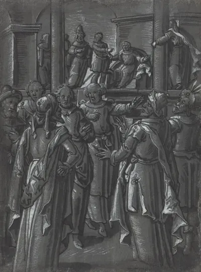 The High Priest before Pilate [verso]