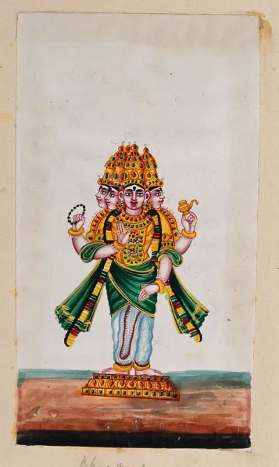 The Hindu god Brahma, with four heads