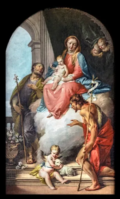 The holy family and Saint John Baptist