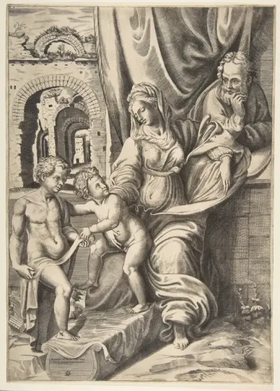 The Holy Family and the infant John the Baptist