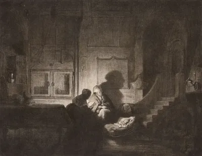 The Holy Family at Night