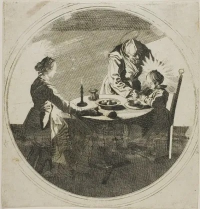 The Holy Family at Table