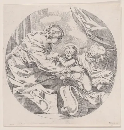 The Holy Family, in a circle
