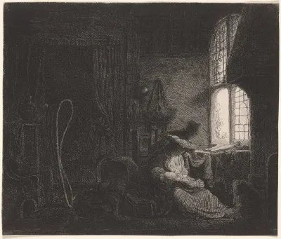 The Holy Family in an Interior