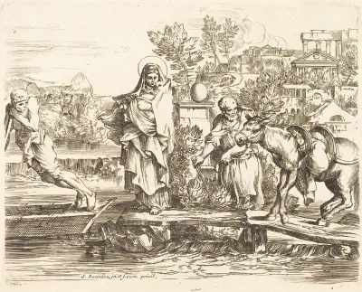 The Holy Family Preparing to Embark