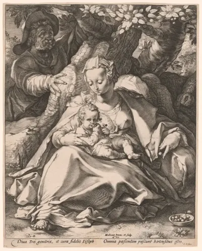 The Holy Family under a Cherry Tree