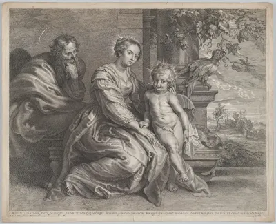The Holy Family with a parrot