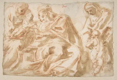 The Holy Family with Saint Elizabeth and the Infant Baptist