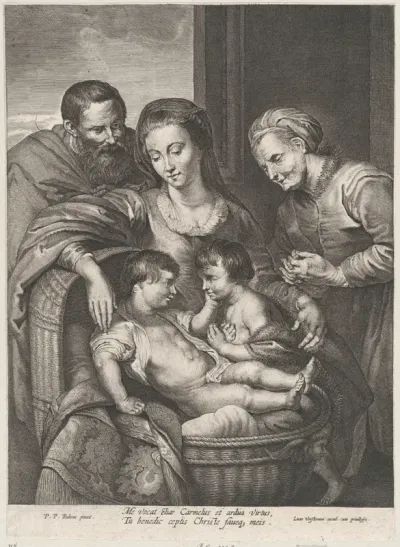 The Holy Family with Saint Elizabeth and the infant Saint John the Baptist