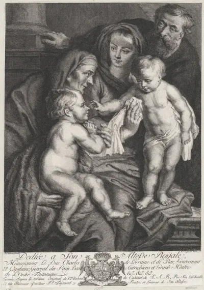 The Holy Family with Saint Elizabeth and the infant Saint John the Baptist