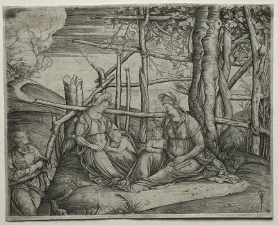 The Holy Family with Saint Elizabeth
