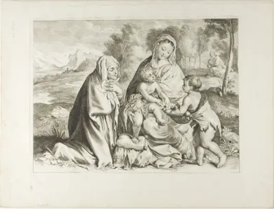 The Holy Family with Saint John the Baptist and Saint Elizabeth, from Cabinet Reynst