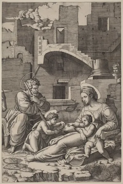 The Holy Family with the Young Saint John the Baptist (The Madonna of the Long Thigh)