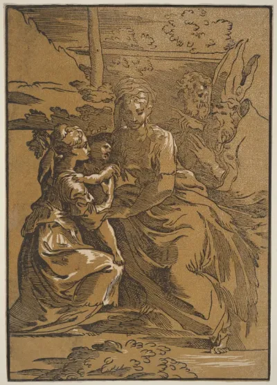 The Holy Family with Two Saints