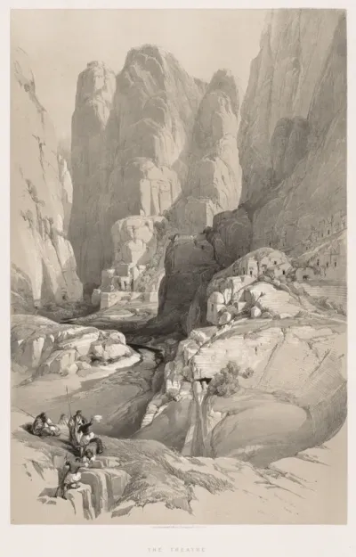 The Holy Land, Syria, Idumea, Arabia, Egypt & Nubia (Vol. III): Entrance to Petra