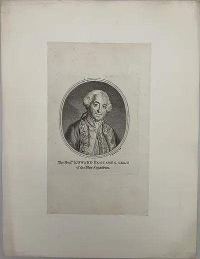 The Honorable Edward Boscawen, Admiral of the Blue Squadron