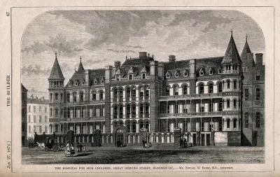 The Hospital for Sick Children, Great Ormond Street, London: the main facade