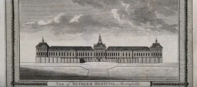 The Hospital of Bethlem [Bedlam] at Moorfields, London: seen from the north