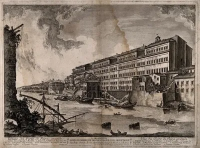 The hospital of San Michele at the port of Ripa grande, Italy