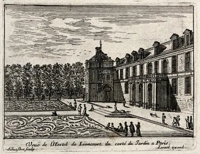 The Hôtel de Liancourt in Paris seen from the gardens