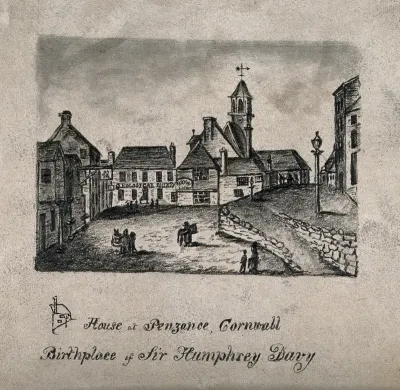 The house and birthplace of Sir Humphry Davy in Penzance, Cornwall