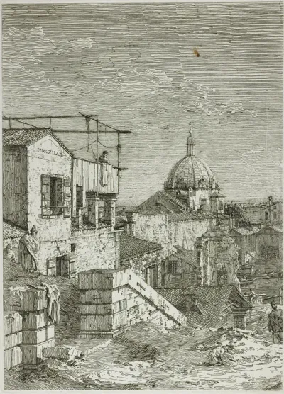 The House with the Inscription and The House with the Peristyle, from Vedute